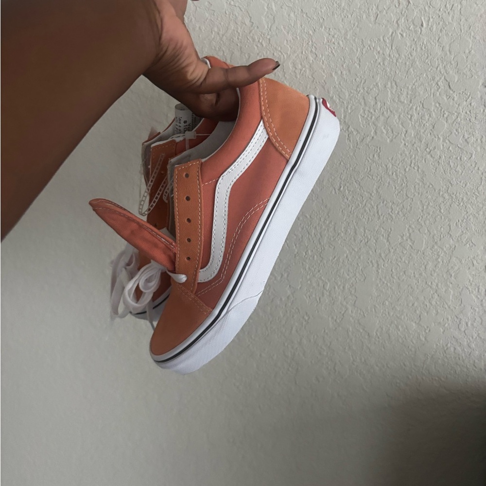 Trendy Orange and White Sneakers
